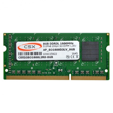 CSX 8GB DDR3L 1.35V 1600MHz használt notebook memória