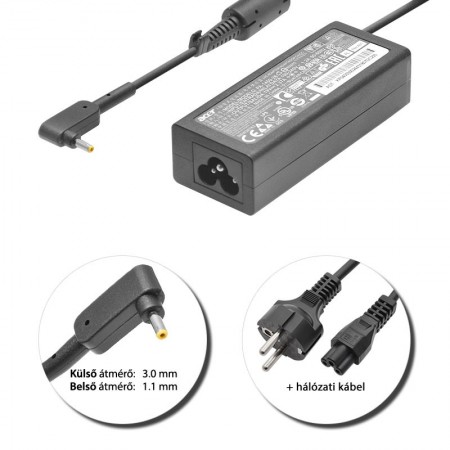 Acer 19V 2.37A (45W) 3.0x1.1mm gyári használt ultrabook töltő