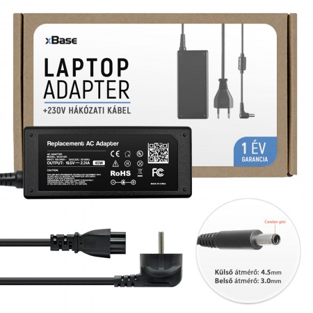 Dell 19.5V 2.31A (45W) 4.5x3.0mm töltő