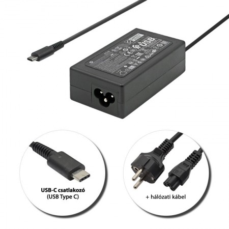 HP 20V 4.5A / 15V 5A / 12V 5A / 10V 5A / 9V 3A / 5V 3A (90W) USB-C (Type-C) gyári új töltő
