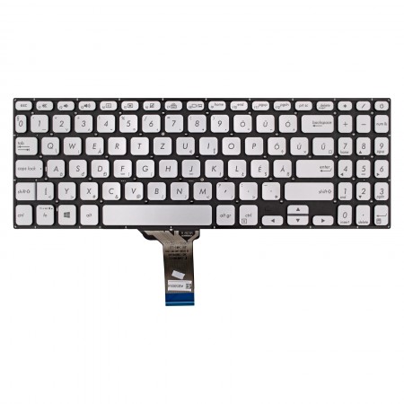 90NB0IA6-R32HU0 gyári új magyar ezüst háttérvilágításos laptop billentyűzet, keret nélkül