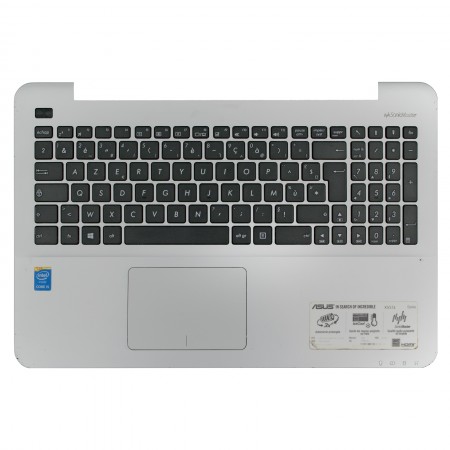 13NB0622AP0412 használt francia fekete laptop billentyűzet + ezüst színű felső fedél