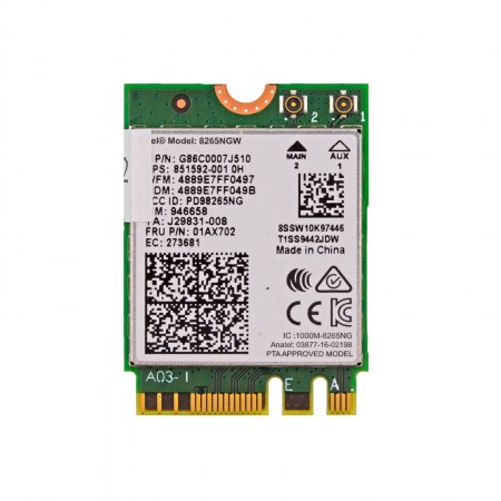 Intel 8265NGW használt PCI-e M.2 (802.11AC) + Bluetooth 4.2 Wifi kártya