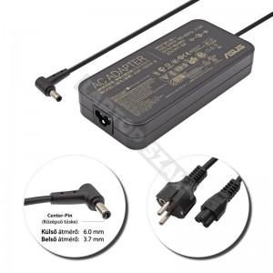 Asus 20V 7.5A (150W) 6.0x3.7mm center-pin, gyári új töltő