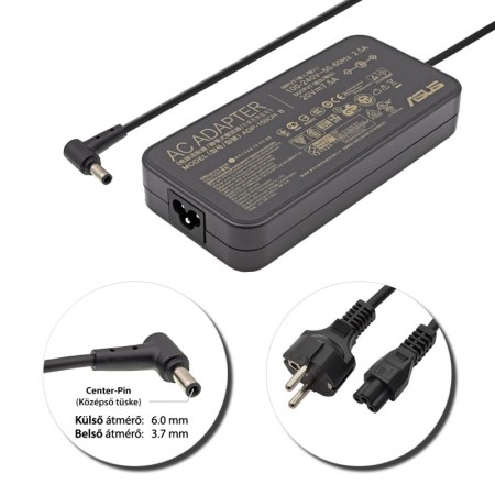 Asus 20V 7.5A (150W) 6.0x3.7mm center-pin, gyári új töltő
