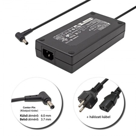 Asus 19.5V 11.8A (230W) 6.0x3.7mm center-pin, gyári új töltő