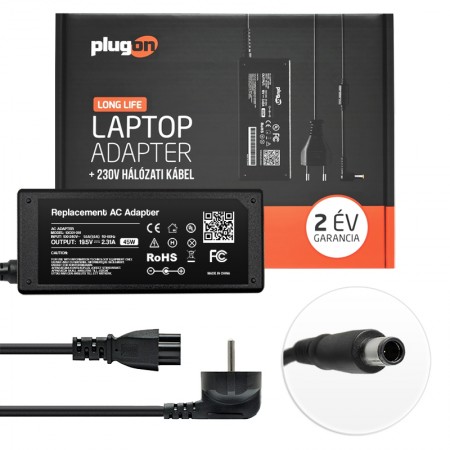 HP 19.5V 2.31A (45W) center-pin töltő – 2. kép