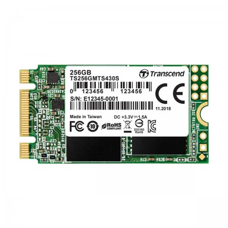 Transcend MTS430 256Gb M.2 2242 SSD meghajtó (TS256GMTS430S)