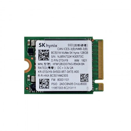 Hynix 128GB m.2 PCIe 2230 NVMe használt SSD (HFM128GDGTNG-85A0A)