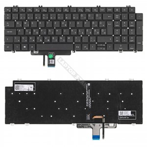 0TK00K gy&aacute;ri &uacute;j fekete magyar h&aacute;tt&eacute;rvil&aacute;g&iacute;tott laptop billentyűzet, keret n&eacute;lk&uuml;l