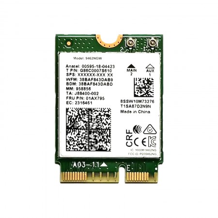 Intel 9462NGW használt PCI-e (802.11AC) + Bluetooth 5.1 Wifi kártya