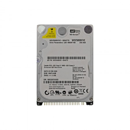 WD WD2500BEVE-00WZT0 250GB IDE 2,5