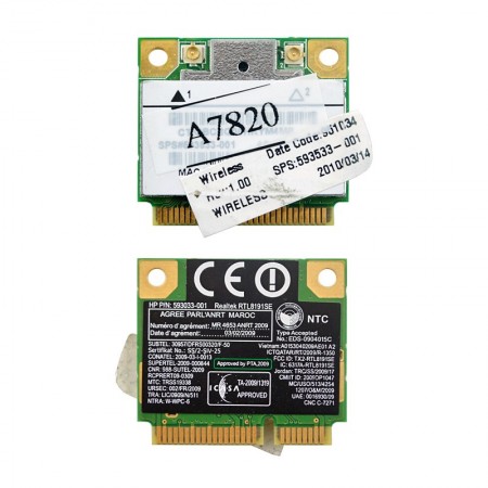 593533-001 HP 802.11b/g/n mini PCI-E wifi kártya