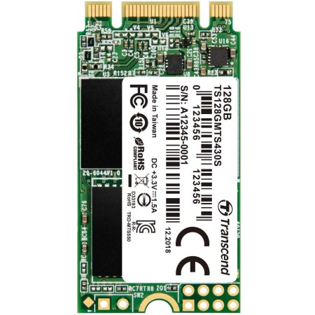 Transcend 128GB M.2 2242 M.2 (SATA) SSD (TS128GMTS430S)