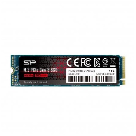 Silicon Power P34A80 1TB M.2 2280 M.2 (NVMe) SSD (SP001TBP34A80M28)