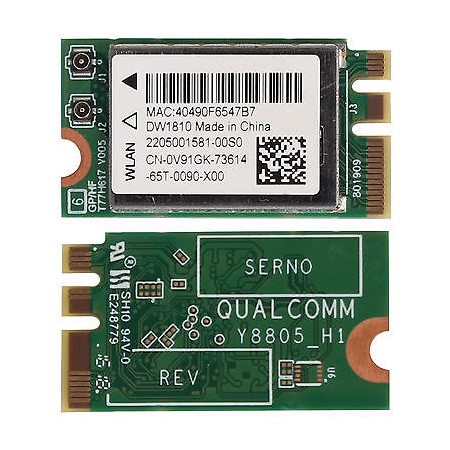 DW1810 használt m.2 802.11n/ac wifi + bluetooth 4.1