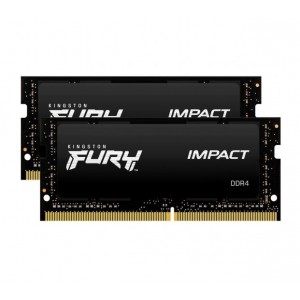 Kingston Fury Impact 32GB (2x16GB) DDR4 3200MHz laptop mem&oacute;ria (KF432S20IBK2/32)