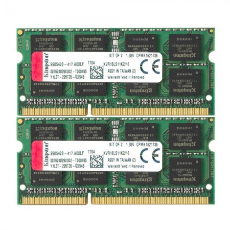 Kingston 16GB (2x8GB) DDR3L 1600MHz laptop memória (KVR16LS11K2/16)
