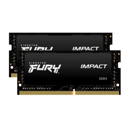 Kingston Fury Impact CL16 32GB (2x16GB) DDR4 2666MHz laptop memória (KF426S16IBK2/32)
