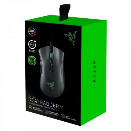 Razer DeathAdder V2 optikai gaming RGB egér fekete (RZ01-03210100-R3M1)