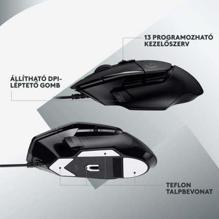 Logitech G502 X Gaming egér fekete (910-006138)