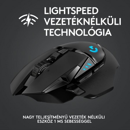 Logitech G502 Lightspeed vezeték nélküli gaming egér (910-005567)
