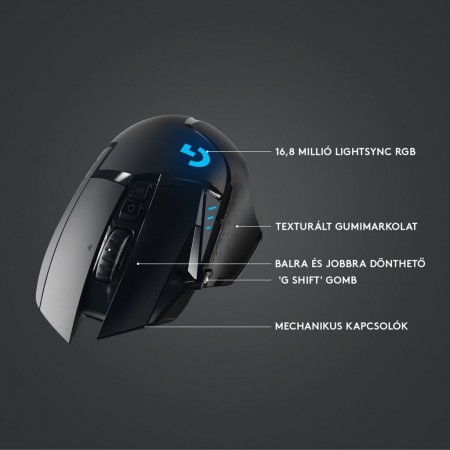 Logitech G502 Lightspeed vezeték nélküli gaming egér (910-005567)