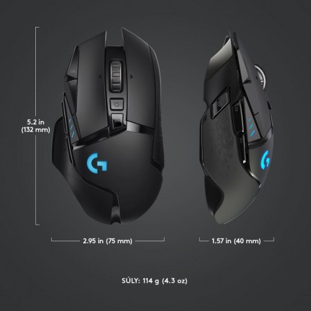 Logitech G502 Lightspeed vezeték nélküli gaming egér (910-005567)