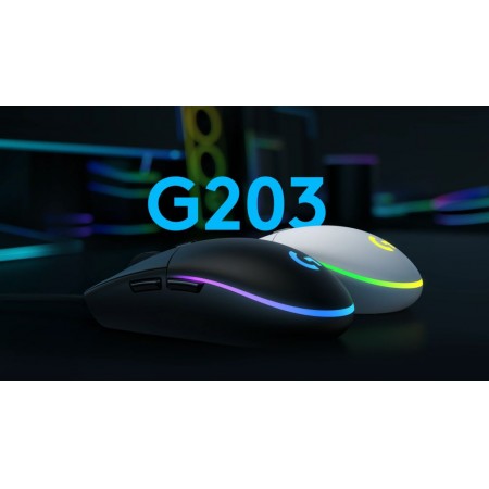 Logitech G203 LIGHTSYNC gaming egér fekete (910-005796)