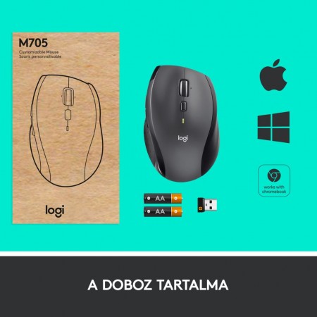 Logitech M705 Marathon vezeték nélküli USB egér (910-006034)