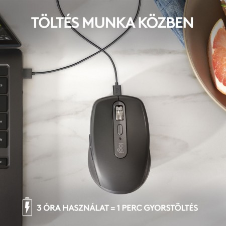 Logitech MX Anywhere 3S vezeték nélküli bluetooth egér grafitszürke (910-006929)