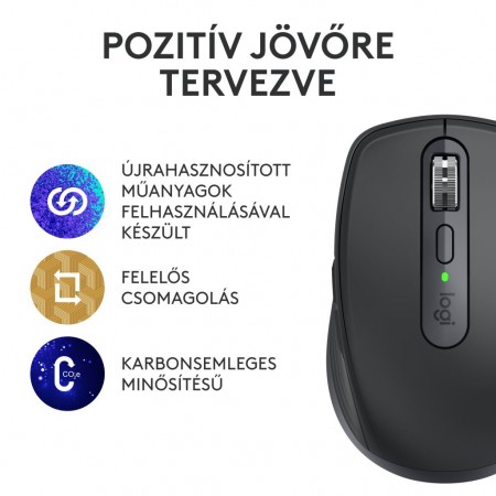 Logitech MX Anywhere 3S vezeték nélküli bluetooth egér grafitszürke (910-006929)