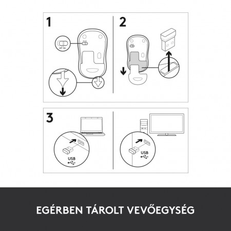 Logitech M185 vezeték nélküli optikai USB egér piros (910-002240)