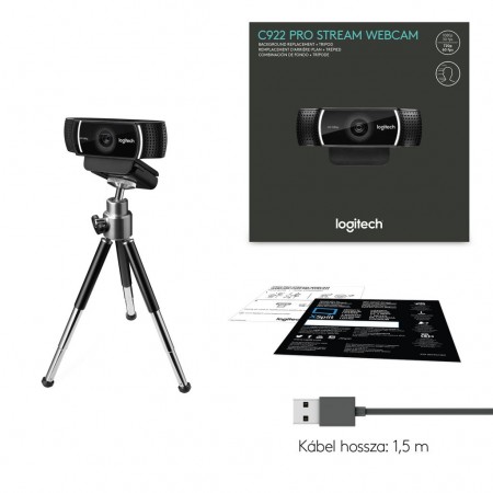 Logitech C922 Pro Stream full HD webkamera (960-001088)