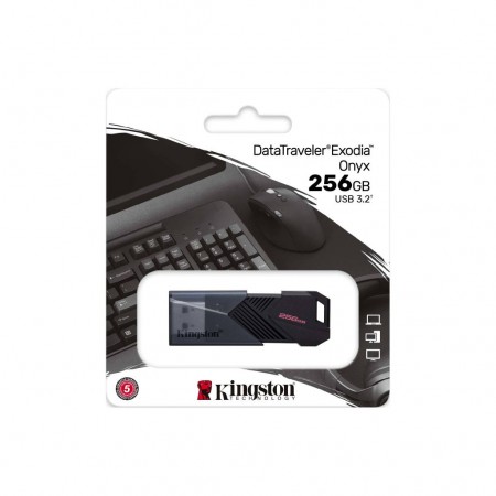 Pen Drive 256GB Kingston DataTraveler Exodia Onyx USB 3.2 Gen 1 fekete (DTXON/256GB)