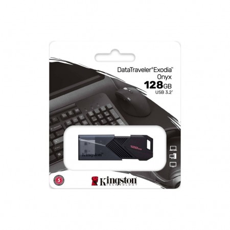 Pen Drive 128GB Kingston DataTraveler Exodia Onyx USB 3.2 Gen 1 fekete (DTXON/128GB)