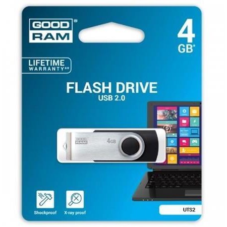 Pen Drive 4GB GoodRam UTS2 USB 2.0 fekete (UTS2-0040K0R11)