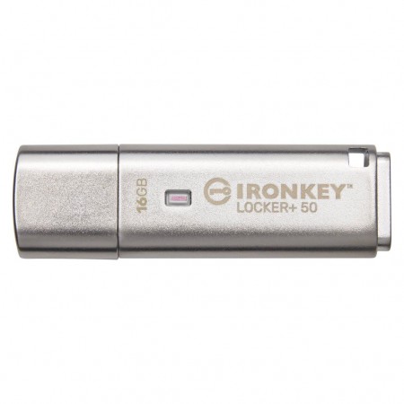 Pen Drive 16GB Kingston Ironkey Locker+ 50 USB 3.2 ezüst (IKLP50/16GB)