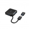 Hama 4 port USB 3.2 Gen1 5 Gbit/s hub + USB-C adapter fekete (00200116)