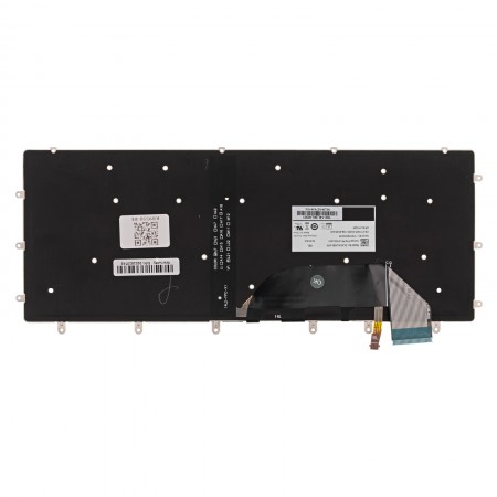 0GDT9F gyári új francia fekete háttérvilágításos laptop billentyűzet, keret nélkül