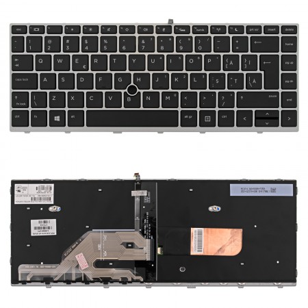 L01071-XXX&nbsp;gyári új Európai kiosztású fekete háttérvilágításos laptop billentyűzet trackponittal