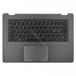 Lenovo IdeaPad Yoga 510-14 gy&aacute;ri &uacute;j, eur&oacute;pai kioszt&aacute;s&uacute; h&aacute;tt&eacute;rvil&aacute;g&iacute;t&aacute;sos laptop billentyűzet + fekete felső fed&eacute;l