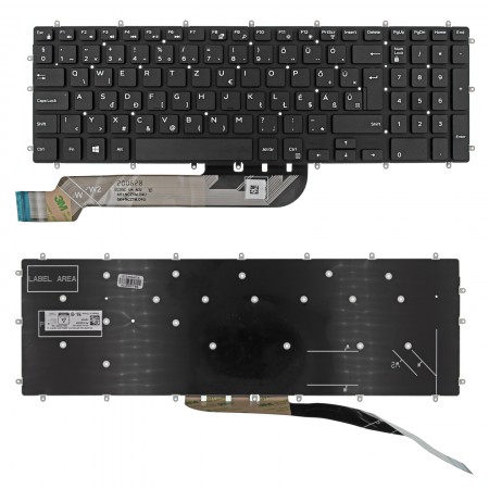 0PWY8C gyári új magyar fekete laptop billentyűzet, keret nélkül