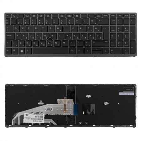 848311-211 gyári új magyar fekete-szürke háttérvilágításos laptop billentyűzet