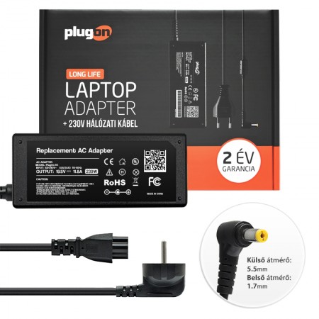Acer 19.5V 11.8A (230W) 5.5x1.7mm töltő
