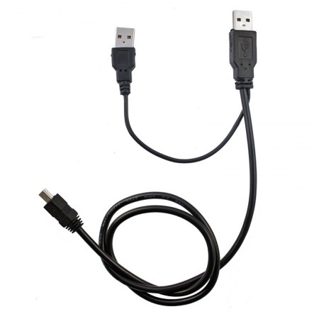 USB Y kábel 2 x USB - 1 x mini USB