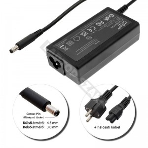 Dell 19.5V 3.34A (65W) 4.5x3.0mm haszn&aacute;lt, ut&aacute;ngy&aacute;rtott t&ouml;ltő