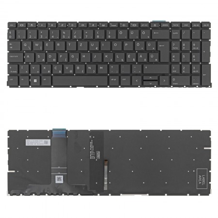 N01933-211 gyári új, magyar háttérvilágításos fekete laptop billentyűzet, keret nélkül