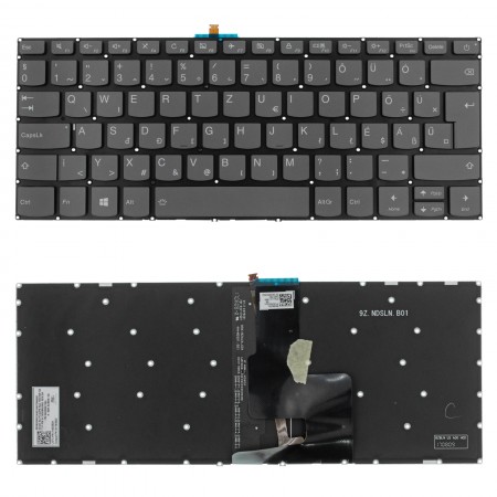 5CB0R39225 gyári új magyar szürke, háttérvilágításos laptop billentyűzet, keret nélkül (bekapcsoló gombbal szerelt típus)