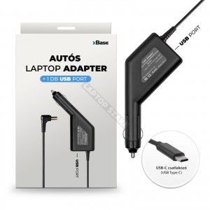 HP 20V 3.25A (65W) ut&aacute;ngy&aacute;rtott &uacute;j Type-C aut&oacute;s, szivargy&uacute;jt&oacute;s laptop t&ouml;ltő